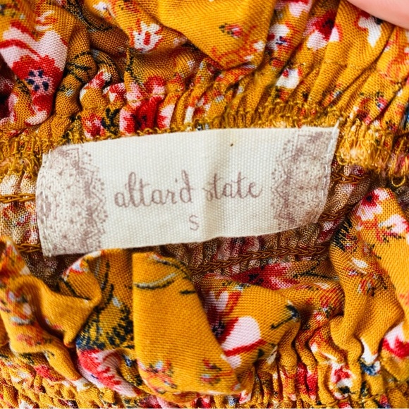 Altar'd State Tunic Top Yellow Sz Small - Picture 2 of 9
